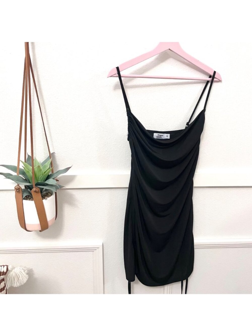 Tiger Mist Black Mini Tie Strap Bottom Dress Size S - Picture 2 of 7